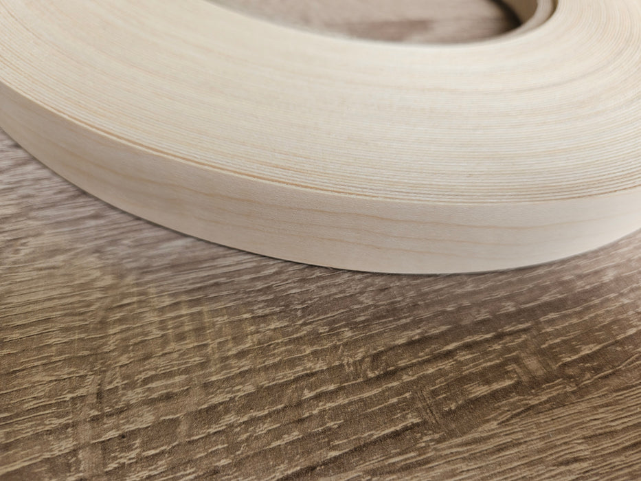 Ash VENEER Iron On Edging 22mm / 50M