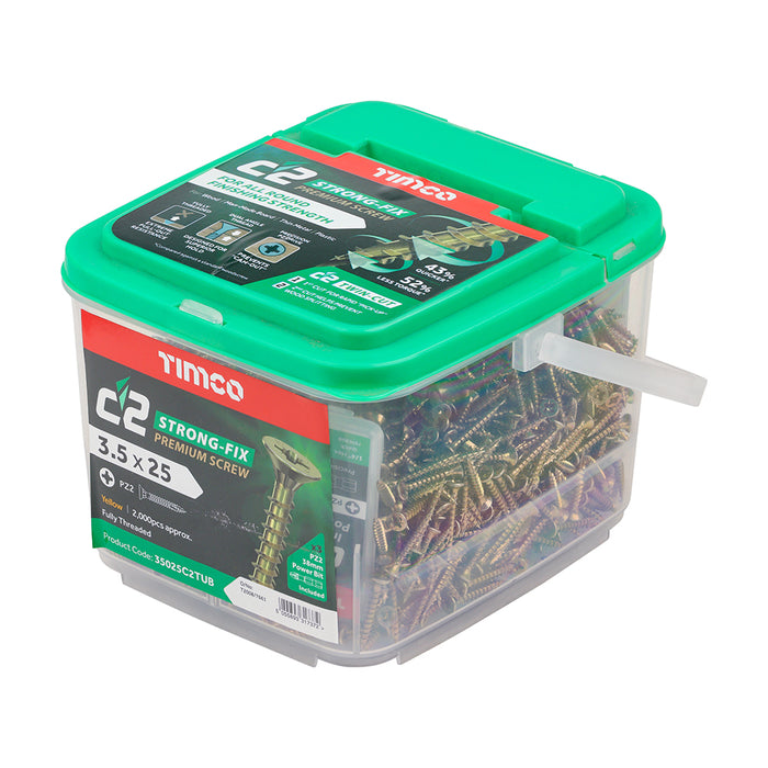 C2 Strong-Fix - PZ - Double Countersunk Tubs of Screws