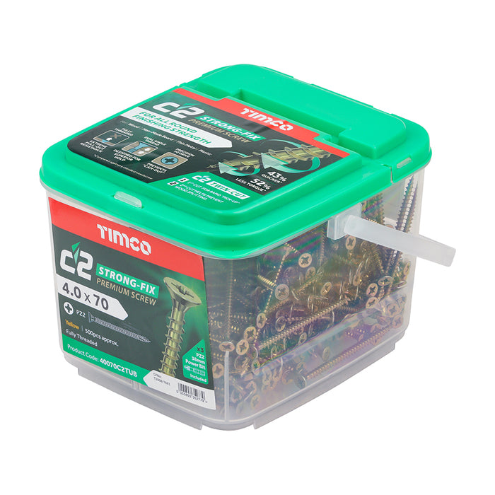 C2 Strong-Fix - PZ - Double Countersunk Tubs of Screws