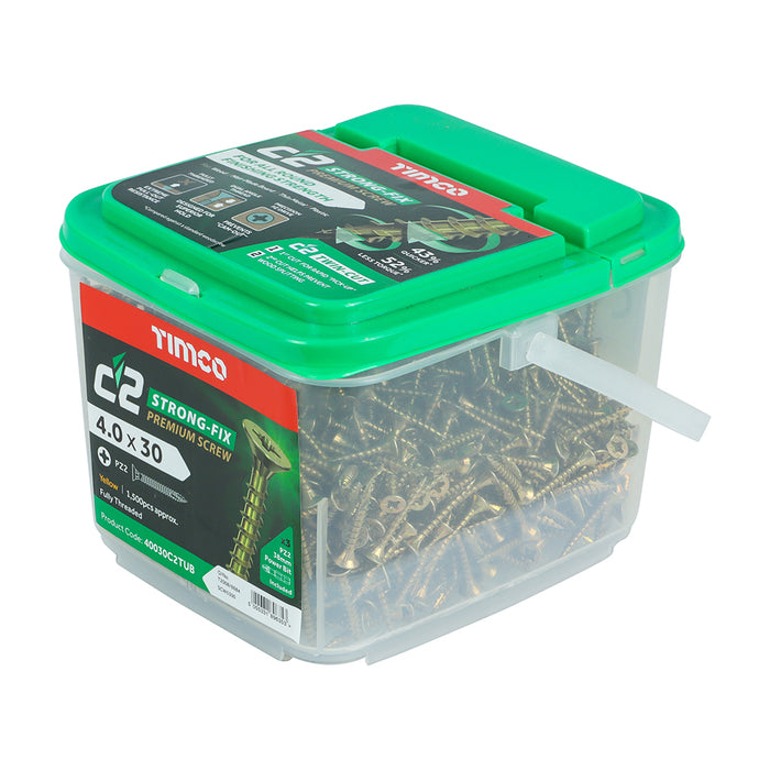 C2 Strong-Fix - PZ - Double Countersunk Tubs of Screws