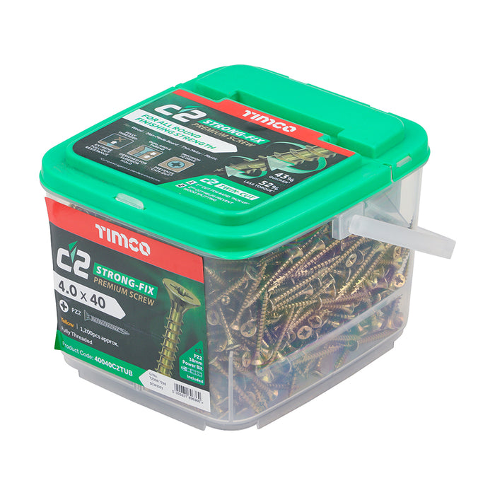 C2 Strong-Fix - PZ - Double Countersunk Tubs of Screws