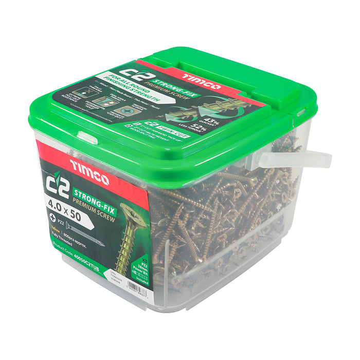 C2 Strong-Fix - PZ - Double Countersunk Tubs of Screws