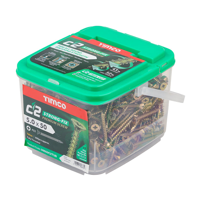 C2 Strong-Fix - PZ - Double Countersunk Tubs of Screws