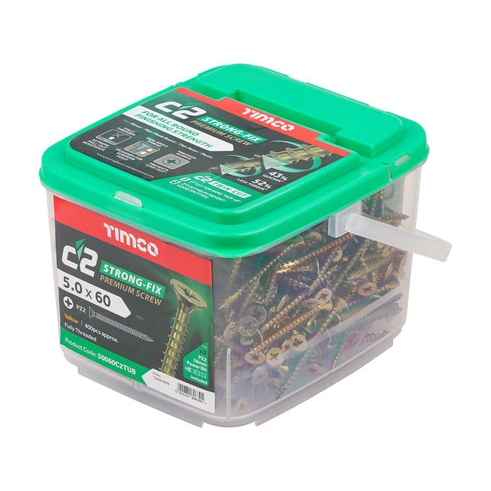C2 Strong-Fix - PZ - Double Countersunk Tubs of Screws