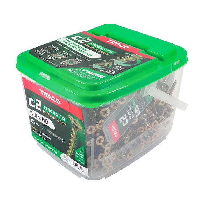 C2 Strong-Fix - PZ - Double Countersunk Tubs of Screws
