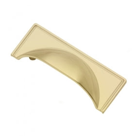 Windsor Satin Brass Cup Handle (No.131)