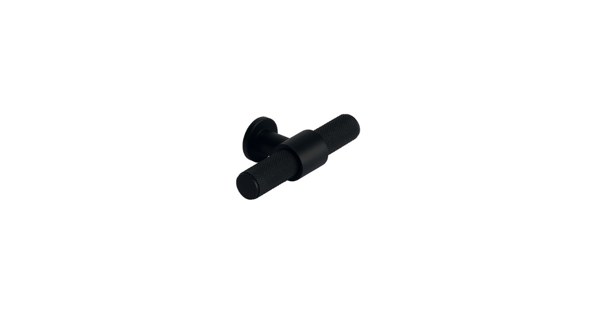 Black Pull Knurled T-Knob 19.5mm (No.185)