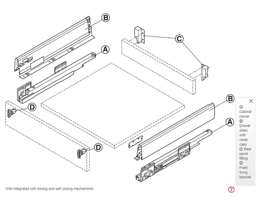 Hafele Matrix Box S Cutlery Drawer set