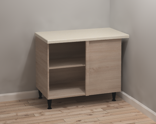 Assembled Corner Panel Base Unit Lissa Oak