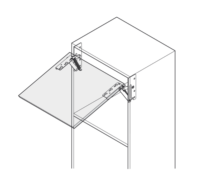 Flap Hinge, Swing Up, Sprung Both Sides