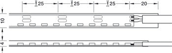 LED Flexible Strip Light 12 V, Length 3000 mm, 4 mm, Rated IP44, Loox5 LED 2099