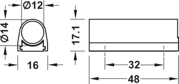 Housing for LED light, Surface Mounting, Suitable for Loox Modular Switches