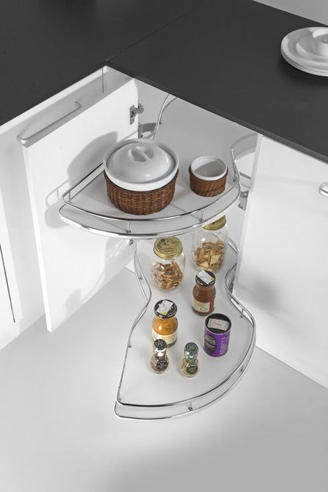 Assembled Corner Lemans Base Unit Ivory