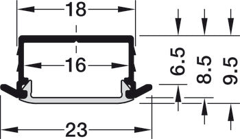 Aluminium Profile, for LED Flexible Strip Lights, Loox