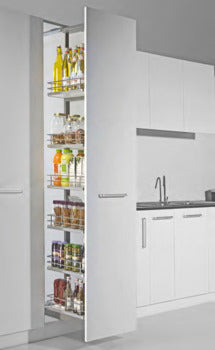Pull Out Larder Unit, Centre Mounting, Soft-Closing - Hafele