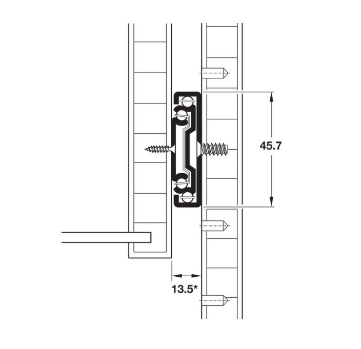 Soft Close Ball bearing runners, single extension