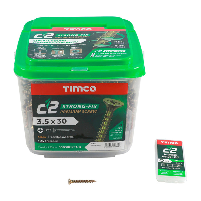C2 Strong-Fix - PZ - Double Countersunk Tubs of Screws