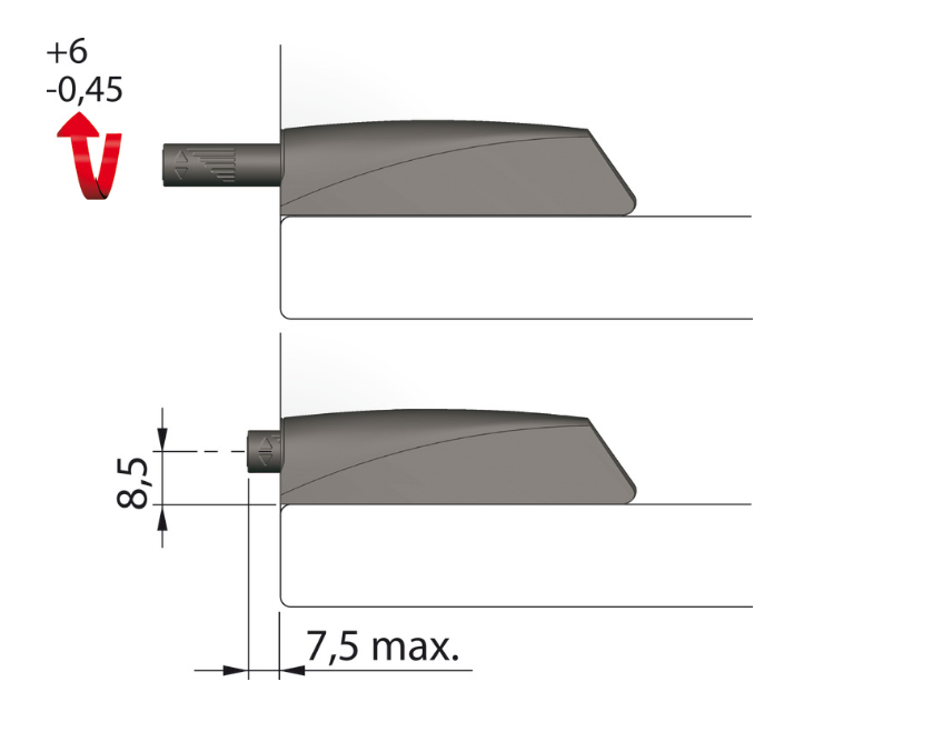 Touch Latch, Push to Open Piston with Magnet