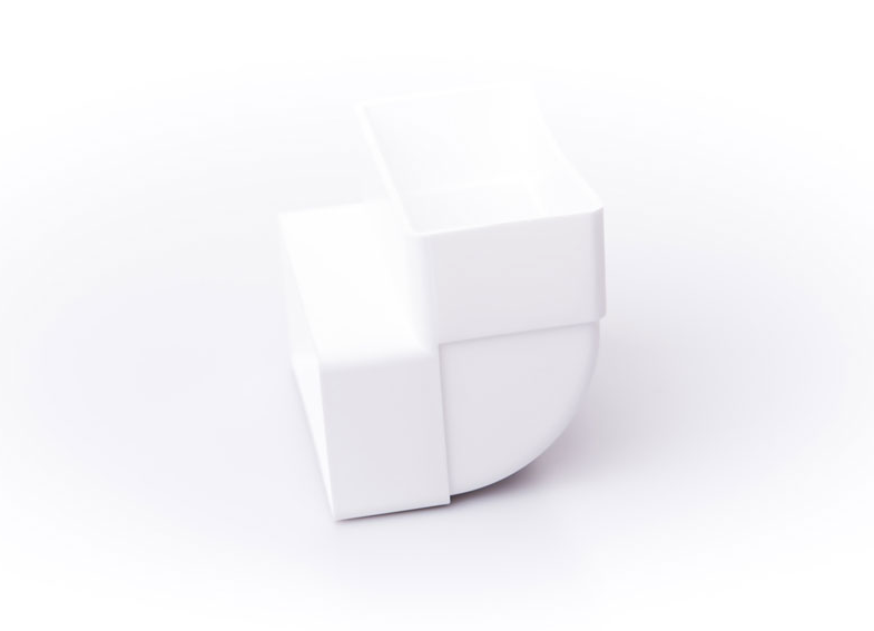 Duct 90° Vertical Bend - Square