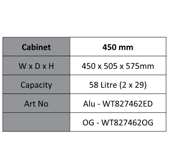 Strada Matte 400mm Blum Duo Bin Unit