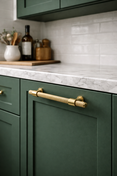 Brass Pull Knurled Handle 160mm (No.179)
