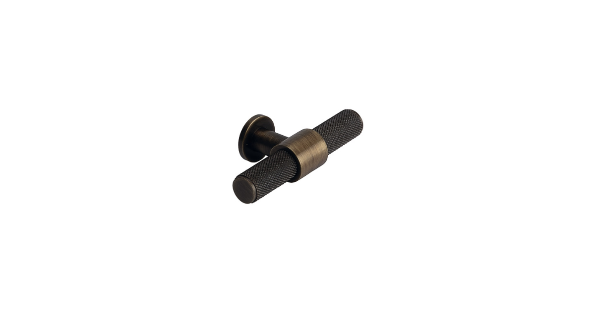 Antique Bronze Pull Knurled T Knob 19.5mm (No. 193)