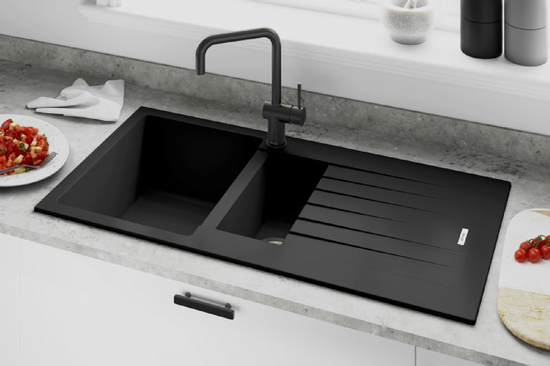 Tivoli Black Composite Bowl & Half Sink