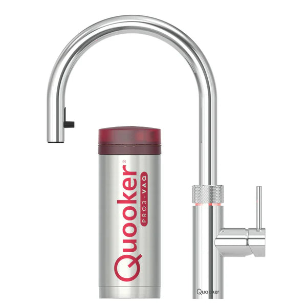Quooker Flex Boiling Tap Polished Chrome & PRO3 Tank
