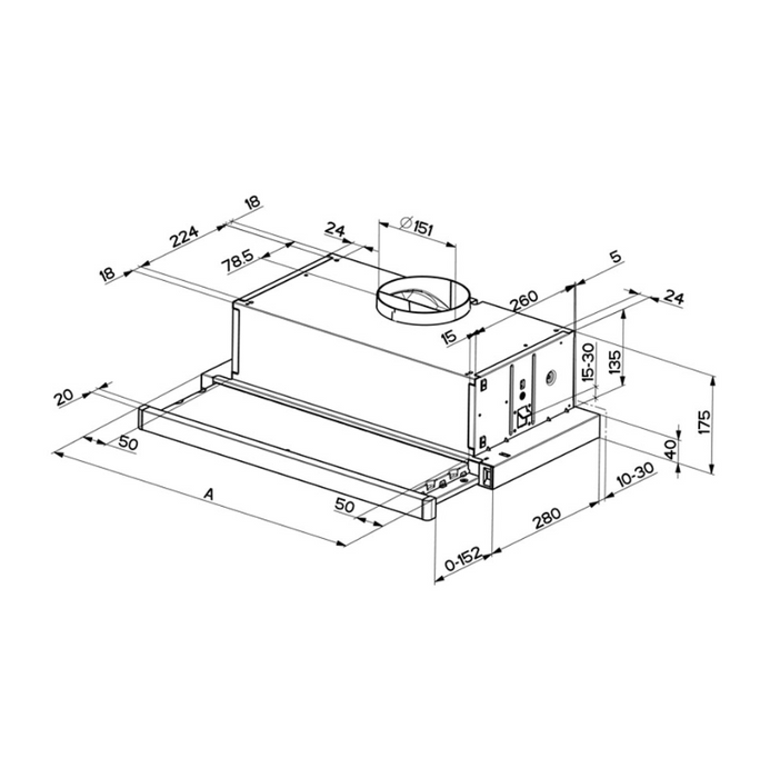 Faber Flexa HIP Telescopic Hood