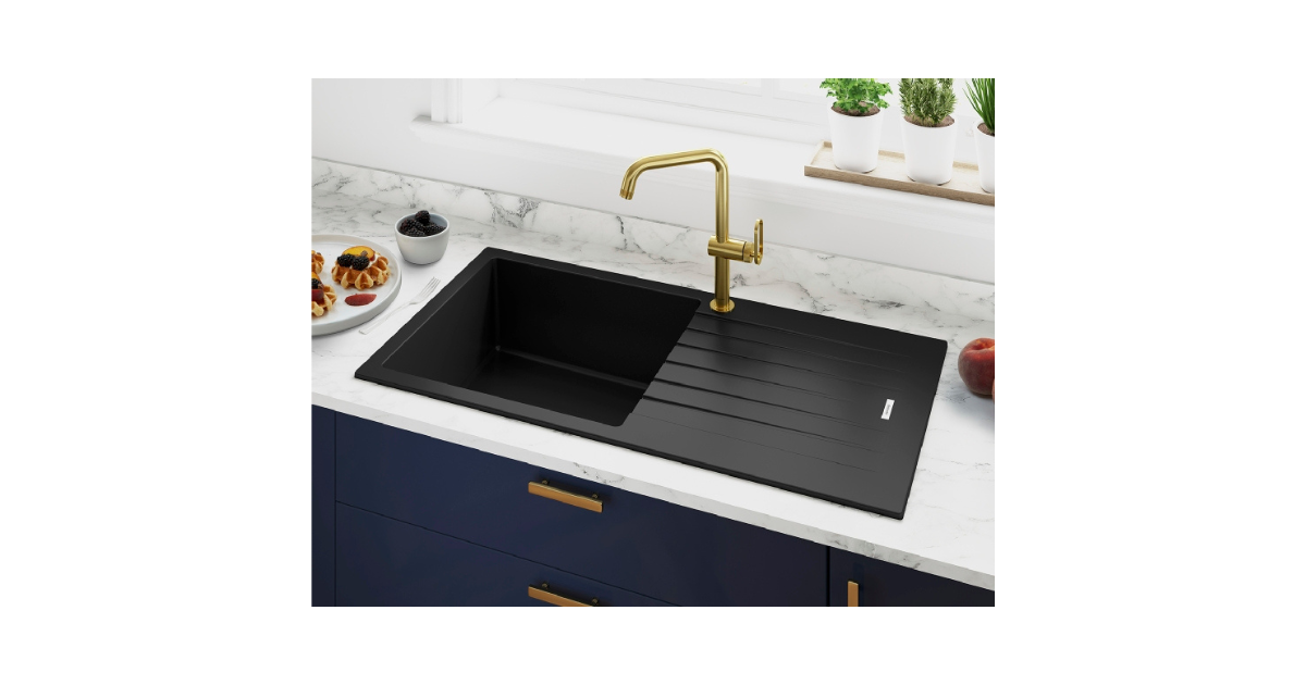 Tivoli Black Composite Single Bowl Sink