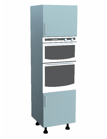 Zola Soft-Matte 600mm Double Oven Unit With Doors (1970mm)