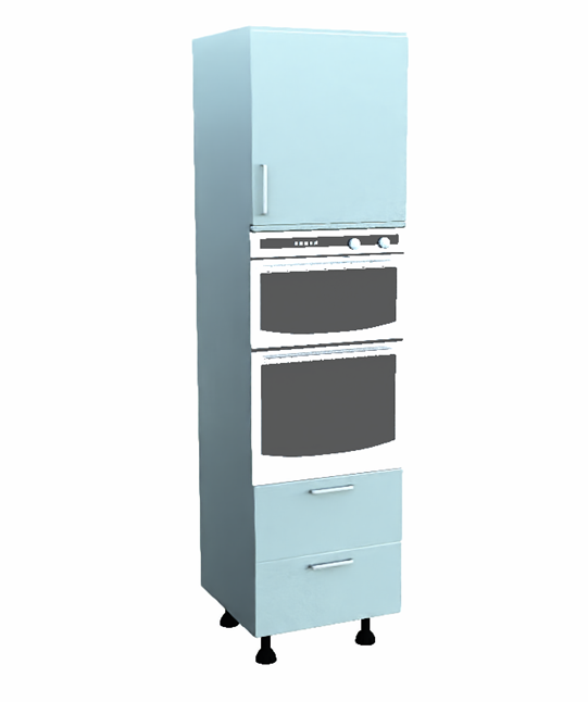 Zola Soft-Matte 600mm Double Oven Unit With Drawers (2150mm)