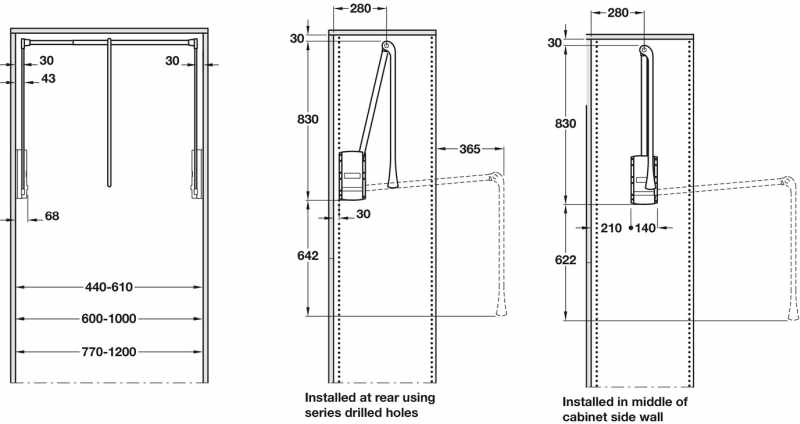 Pull Down Wardrobe Rail, for Internal Wardrobe