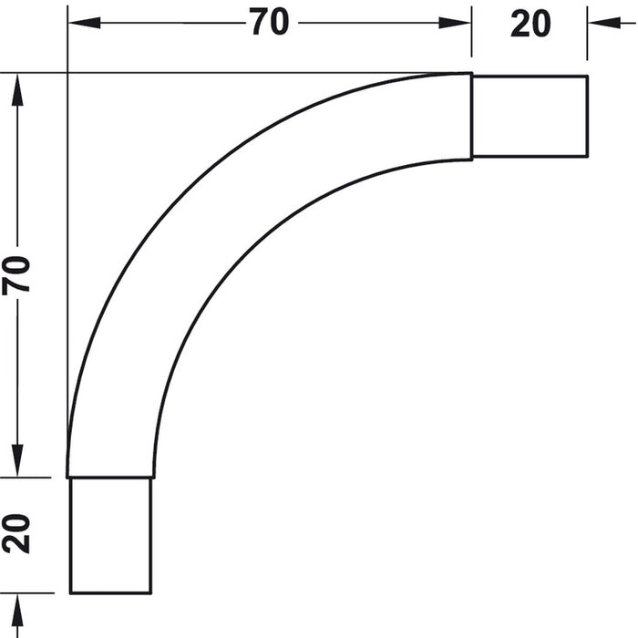 Oval Robe Rail Curved Bend